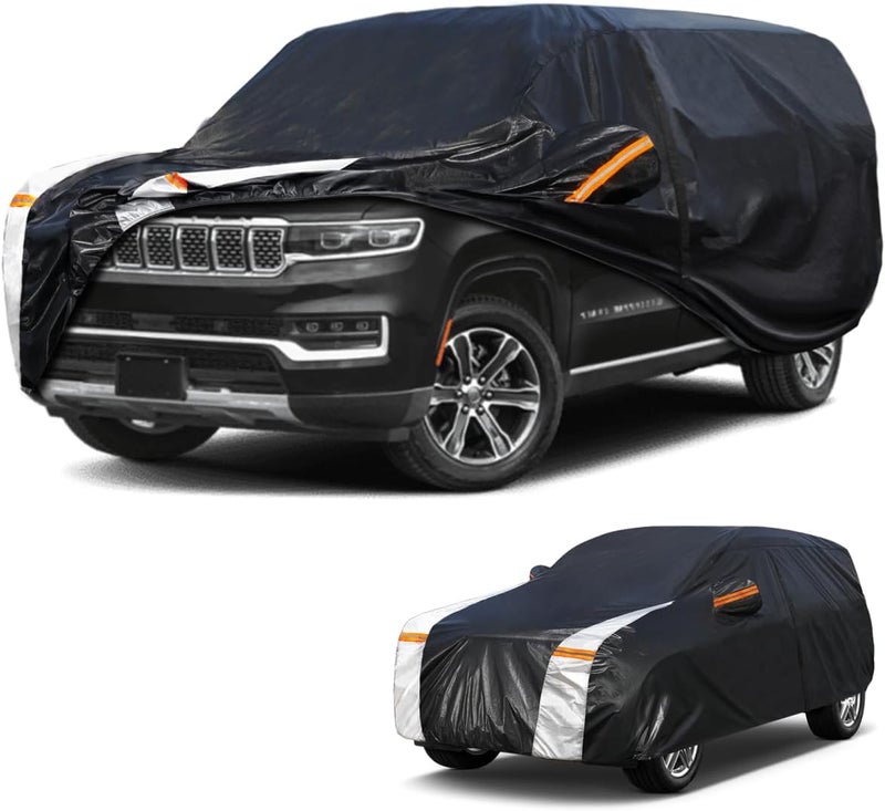Cotryvox Large SUV Car Cover for Jeep Wagoneer 2021-2025, 100% Waterproof All Weather, Heavy Duty Outdoor Full Exterior Covers Rain Sun Wind UV Protection. - Image 1